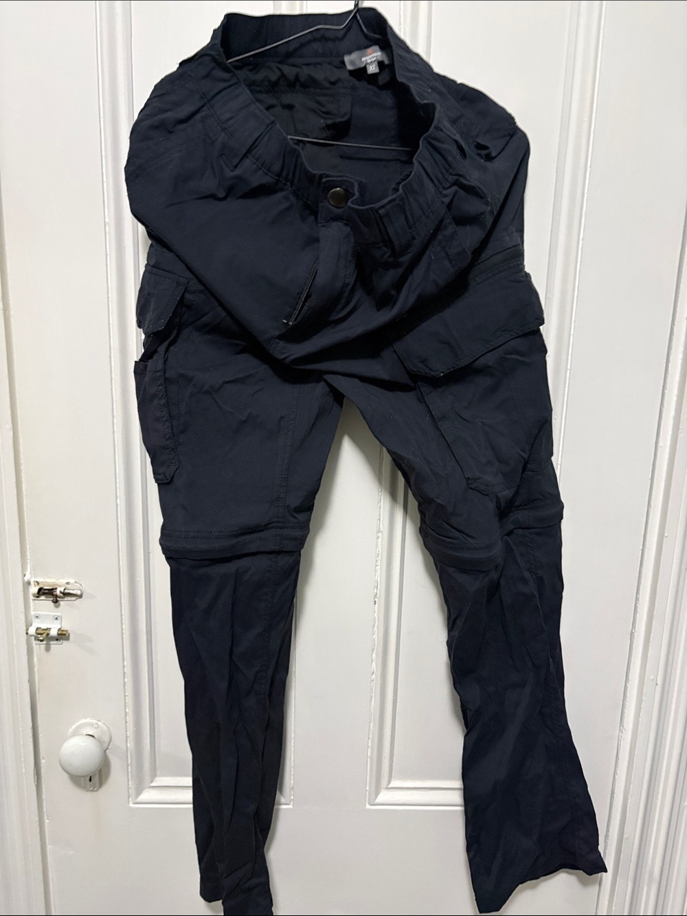Women's Black Cargo Jumpsuit Pants - Relaxed Utility Style